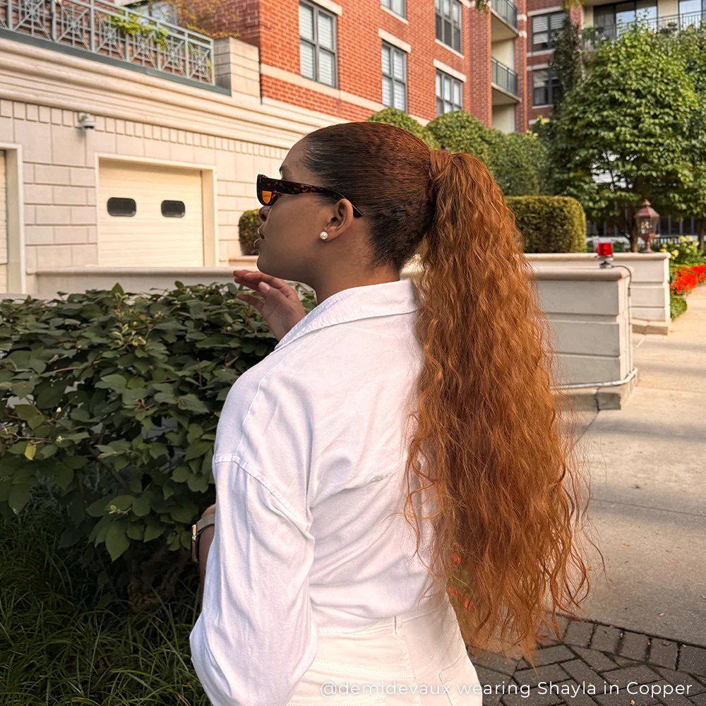 Insert Name here SHAYLA Copper PONYTAIL EXTENSION